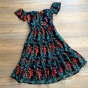 Nwot Dress The Population Embroidered Mesh Dress Sz S